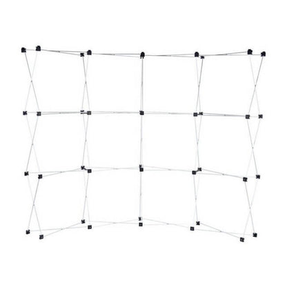 8ft Curved Aluminum Frame Hook and Loop Wave Pop Up Panel Display - Image 2