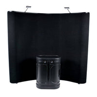 8ft Curved Aluminum Frame Hook and Loop Wave Pop Up Panel Display