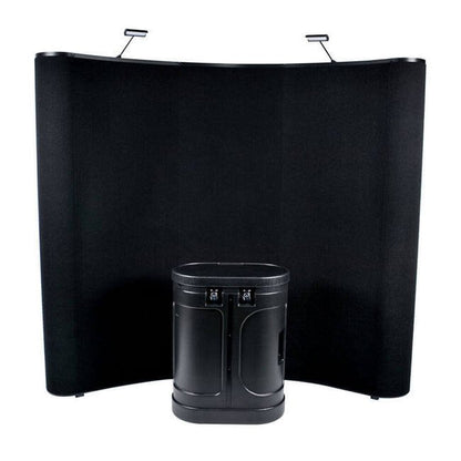 8ft Curved Aluminum Frame Hook and Loop Wave Pop Up Panel Display - Image 1