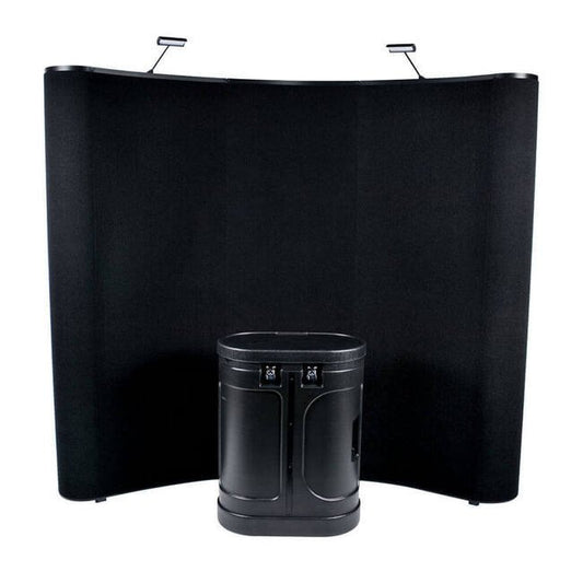 8ft Curved Aluminum Frame Hook and Loop Wave Pop Up Panel Display - Image 1