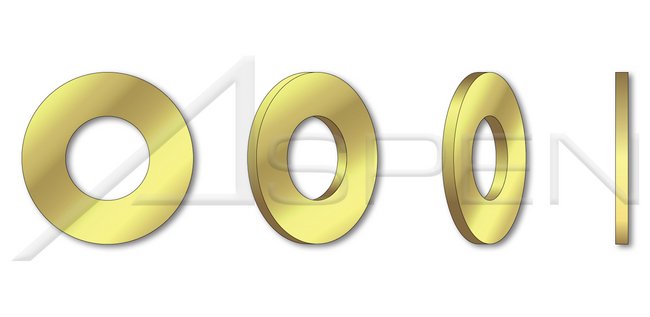 DIN 125 Type A/ISO 7089-7090 Metric Brass Standard Flat Washer - Image 1