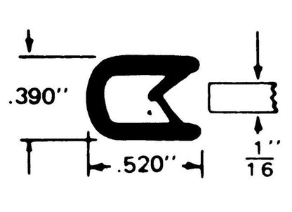 Black Plastic Standard Double Lip Trim - 400 ft - Image 2