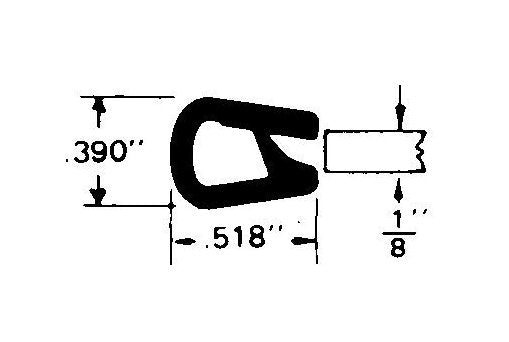 Black Basketweave Pinch Top Trim for 1/8" Edges - Image 2