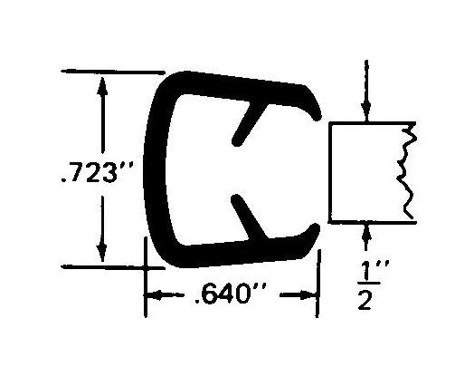 Flexible Vinyl Steel Core Trim, 1/2" Grips - Image 2
