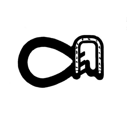 Dual Durometer Trim Seals with Flexible Wire Cord - 25 ft Roll - Image 1