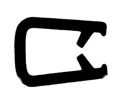 Black Flexible Vinyl Steel Core Q Trim, 250 ft Roll - Image 1