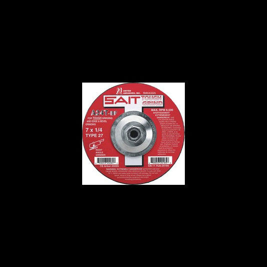 1/4" Grinding Wheels for Edge and Bevel Applications, Type 27 - Image 1