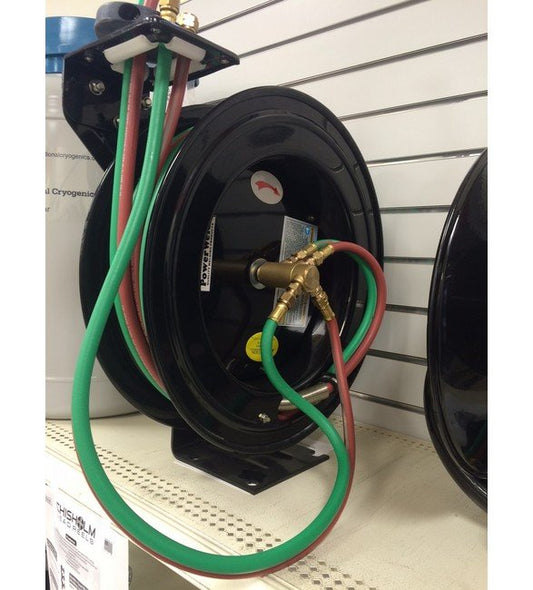 Welding Cable & Gas Hose Reel - Twin Hose Retractable Reel - Image 1