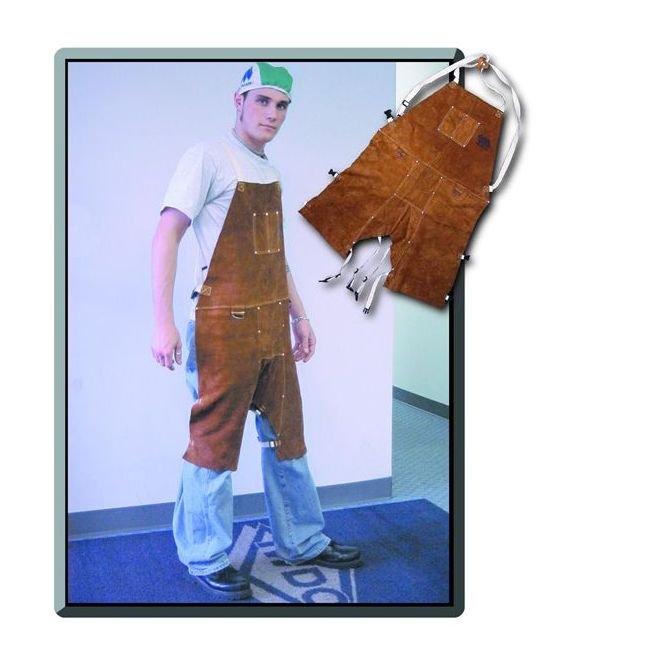Weldmark Split Leg Leather Welder's Apron, 24" x 48" - Image 1