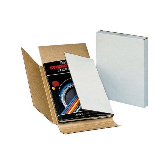 White Corrugated Multi-Depth Book Mailer - 15x11-1/8 in - Image 1