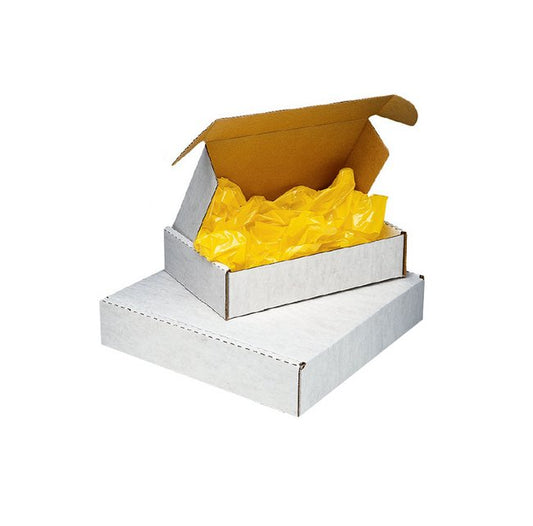 White Die-Cut Corrugated Box - 11-1/8 x 8-3/4 x 4 Inches - Image 1