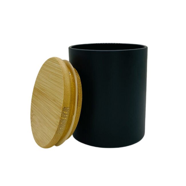 Premium Black Wood Closure Scented Candle in Glass Tumbler - 11 oz - Image 3