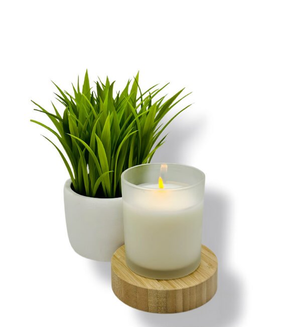 Frosted Wood Scented Candle in Glass Tumbler - 11oz (Wholesale Pack) - Image 3