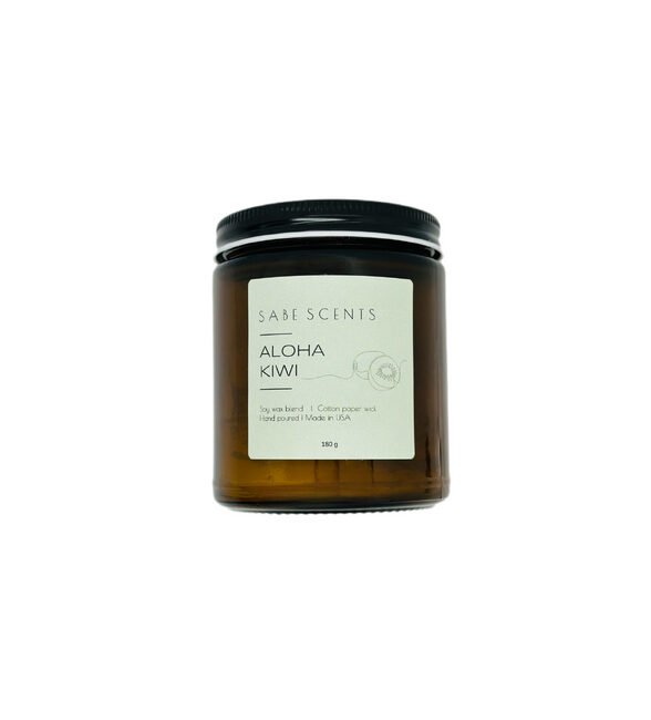 Bulk 9oz Amber Jar Scented Candle with Metal Lid - Image 1