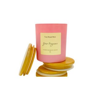 11oz Pink Private Label Scented Candle in Glass Tumbler - Image 4