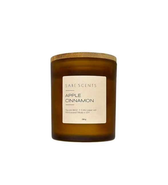 Premium Amber Wood Closure Scented Candle 11oz - Image 1