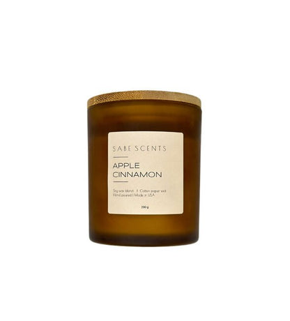 Premium Amber Wood Closure Scented Candle 11oz - Image 1