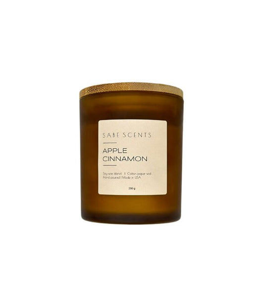 Premium Amber Wood Closure Scented Candle 11oz - Image 1