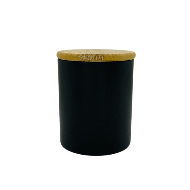 Premium 11 oz Black Wood Closure Scented Candle in Glass Tumbler - Image 2