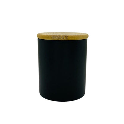 Premium 11 oz Black Wood Closure Scented Candle in Glass Tumbler - Image 2