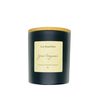 Premium 11 oz Black Wood Closure Scented Candle in Glass Tumbler