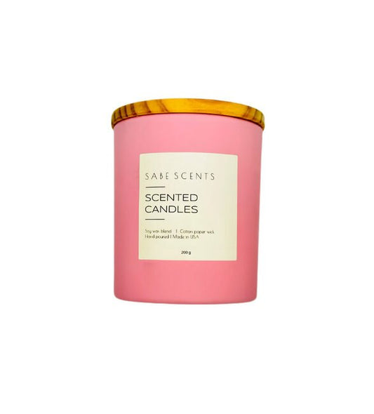 Pink Glass Wholesale Candle - Fresh Cut Rose, Vanilla Marshmallow, Apple Cinnamon, Aloha Kiwi, Jasmine Fragrances - Image 1