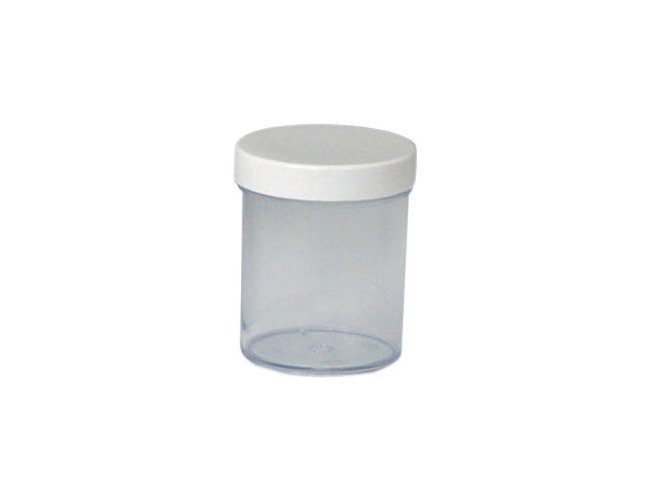 4 oz Clear Wide Mouth Jars with White Cap - Image 1