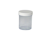 4 oz Clear Wide Mouth Jars with White Cap