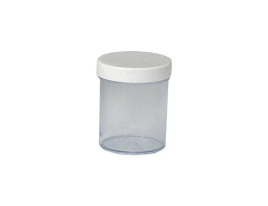 4 oz Clear Wide Mouth Jars with White Cap - Image 1