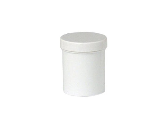 4 oz White Wide Mouth Jars with White Cap - Image 1