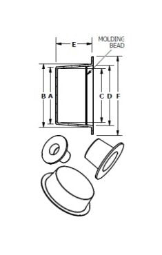 Polyethylene Wide Flange Tapered Plug Cap - Image 2