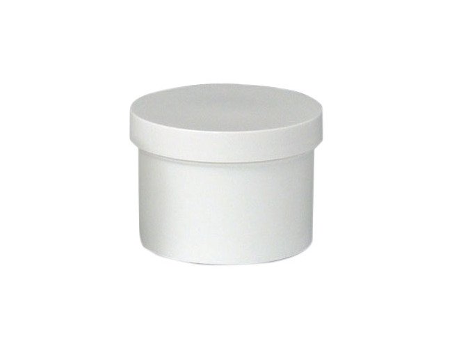 8 oz White Wide Mouth Jars with Polypropylene Cap - Image 1