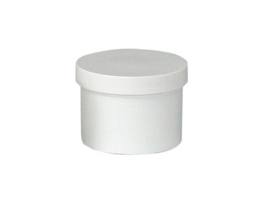 8 oz White Wide Mouth Jars with Polypropylene Cap - Image 1