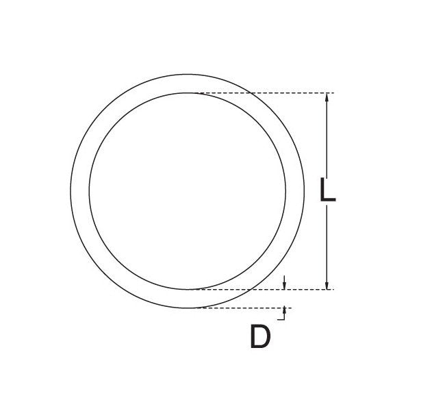 Stainless Steel Round Rings - 3/8" x 2" - WLL 1,100lbs - Image 2