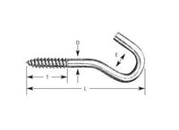 Heavy-Duty Round End Screw Hooks