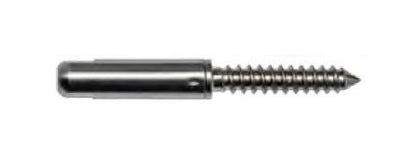 Push-Lockâ„¢ Stop End Fittings for Wood Posts - Swageless 1/8'' - Image 1