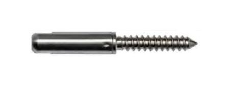 Push-Lockâ„¢ Stop End Fittings for Wood Posts - Swageless 1/8'' - Image 1