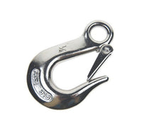 Stainless Steel Eye Slip Hook with Safety Latch T316, 1/2"