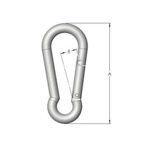 Heavy-Duty Zinc Plated Carabiner Snap Hooks 1/2"