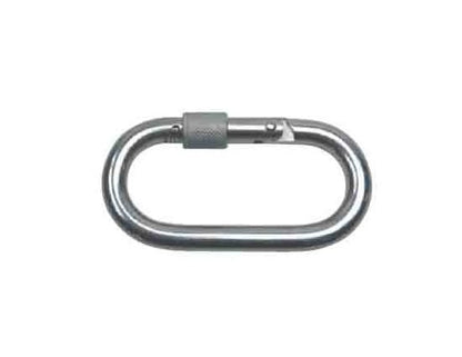 Stainless Steel Oval Snap Hook with Screw Nut - Type 316 SS T316 - 5/16" - Image 1