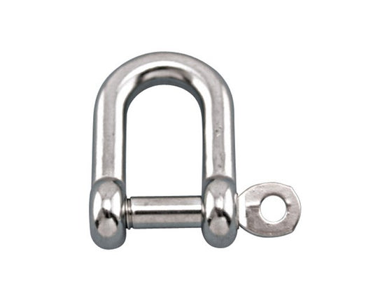 3/8 Inch 316 Stainless Steel D Shackle with Captive Pin - Image 1