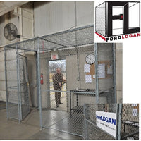 15x10x8 ft Woven Wire Mesh Security Cage with Hinge Door & Lock