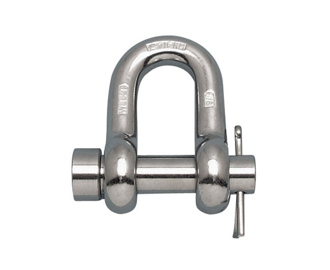 1" Size A 316-NM Stainless Steel Chain Shackle with Oversized Round Pin - Image 1