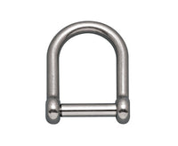 316 Stainless Steel Wide D Shackle, 1/4 Inch with No Snag Pin