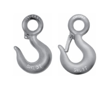 Chicago Hardware Drop Forged Safety Latch Eye Hook - USA Made - Image 1