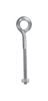 Zinc Plated Turned Eye Bolts with Welded Machine Threads - Image 1