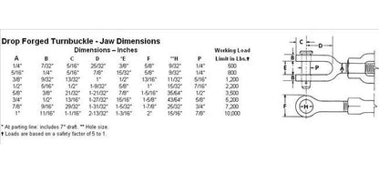 Chicago Hardware & Fixture USA Turnbuckle - Rod End Eye & Eye Self Colored - Image 3