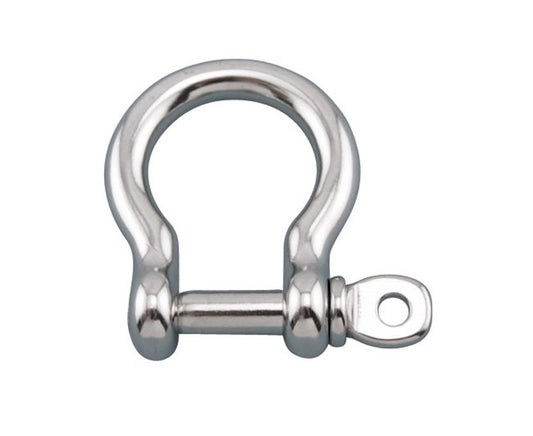 1 Inch 316 Stainless Steel Bow Shackle with Screw Pin - Image 1