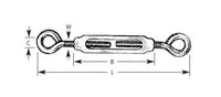 Aluminum Zinc Chromate Steel Eye Turnbuckle