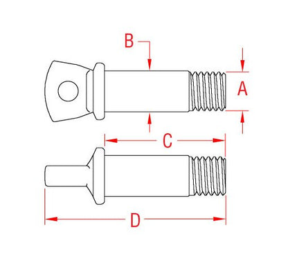 316-NM Stainless Steel Shackle Pin - 7/8 Inch Size - Image 2